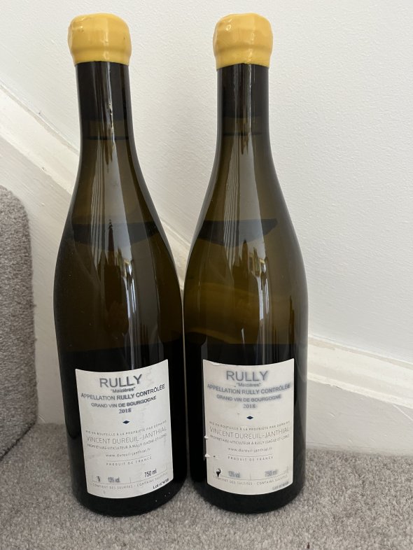 2018 (2 bottles) Vincent Dureuil Janthial, Rully, Maizieres Blanc