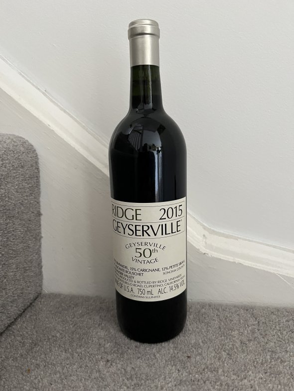 2015 Ridge, Geyserville, Alexander Valley