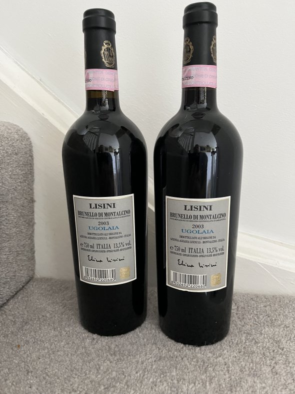 2003 (2 bottles) Lisini, Brunello di Montalcino, Ugolaia