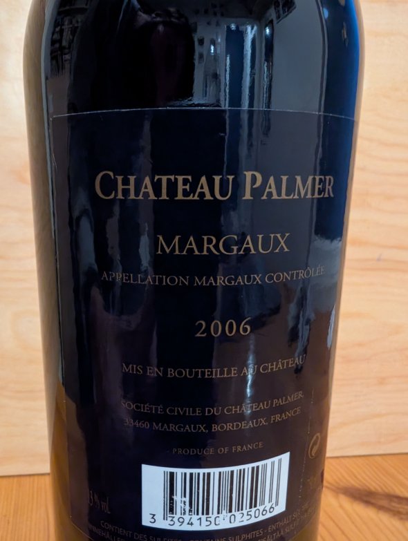 Chateau Palmer, Margaux, 2006