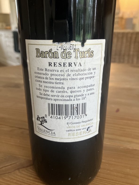 Vino Tinto Reserva