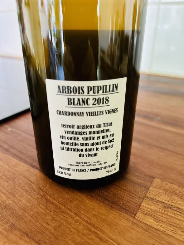 Bruyere Renaud & Houillon Adeline, Arbois Pupillin, Chardonnay Vieilles Vignes