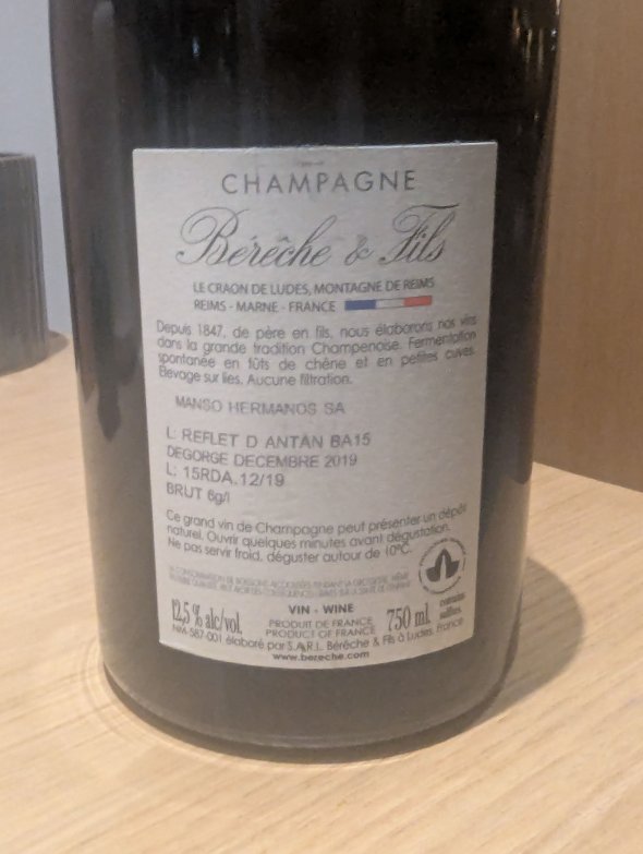 Bereche et Fils, Reflet d'Antan