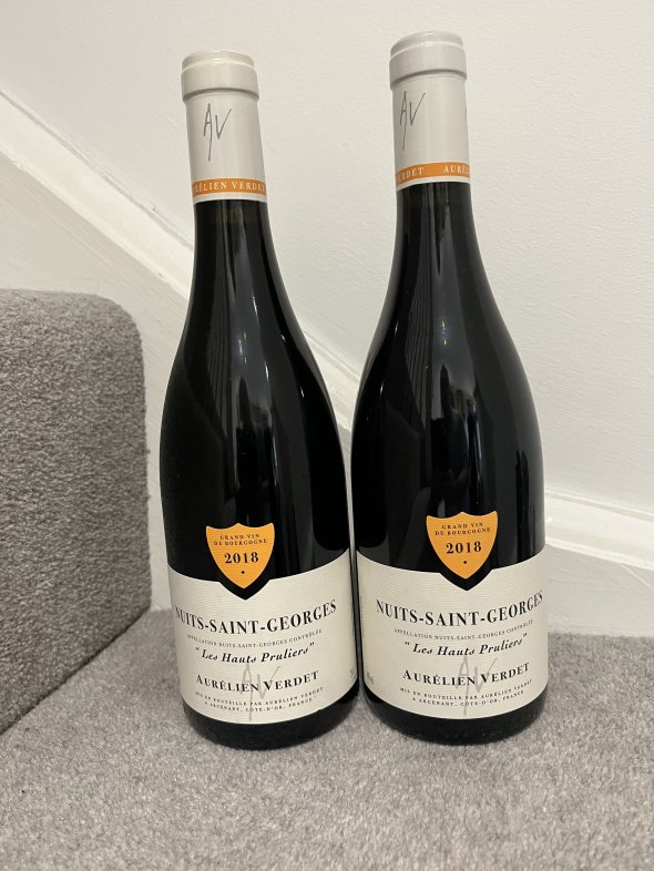2018 (2 bottles) Aurelien Verdet, Nuits-Saint-Georges, Les Hauts Pruliers