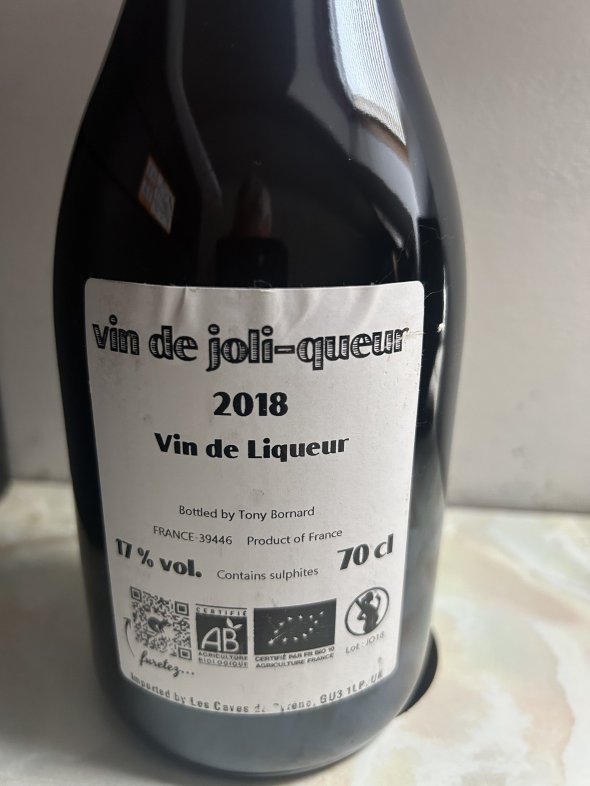 Vin (Jo) Liqueur, Tony Bornard , Pupillin, Jura