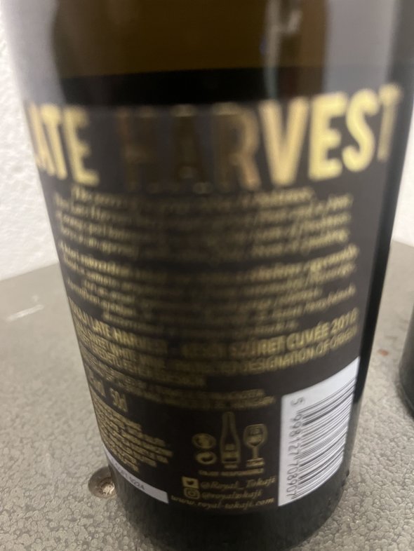 ROYAL TOKAJI Late Harvest 500ml