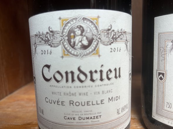 Condrieu Cuvee Rouelle Midi  Cave Dumazet 