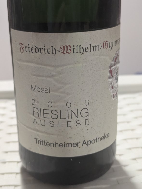 Friedrich-Wilhelm-Gymnasium, Trittenheimer Apotheke Riesling Auslese, Mosel