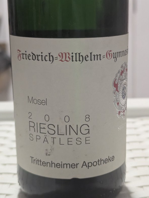Friedrich Wilhelm Gymnasium Trittenheimer Apotheke Riesling Spatlese, Mosel