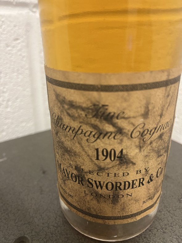  Early Landed Fine Champagne Cognac Landed 1905 Bottled 1949 Mayor Sworder