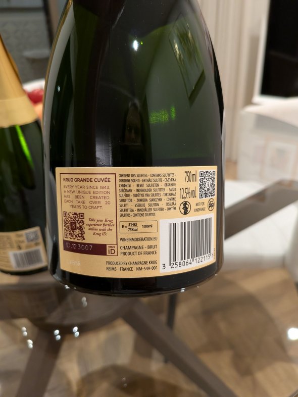 Krug Grande Cuv&eacute;e 172&egrave;me &Eacute;dition Champagne Brut 750ml Brand New & Sealed