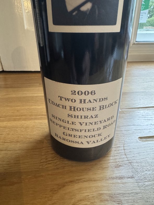 Two Hands Coach House Block Shiraz Seppeltsfield Road Greenock Barossa 2006