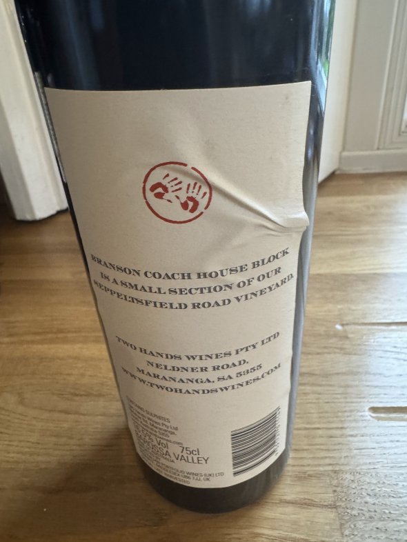 Two Hands Coach House Block Shiraz Seppeltsfield Road Greenock Barossa 2006