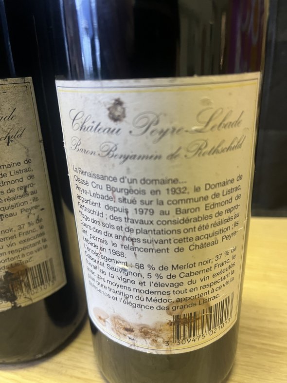 Chateau Peyre-Lebade, Listrac-Medoc Baron Benjamnin de Rothschild