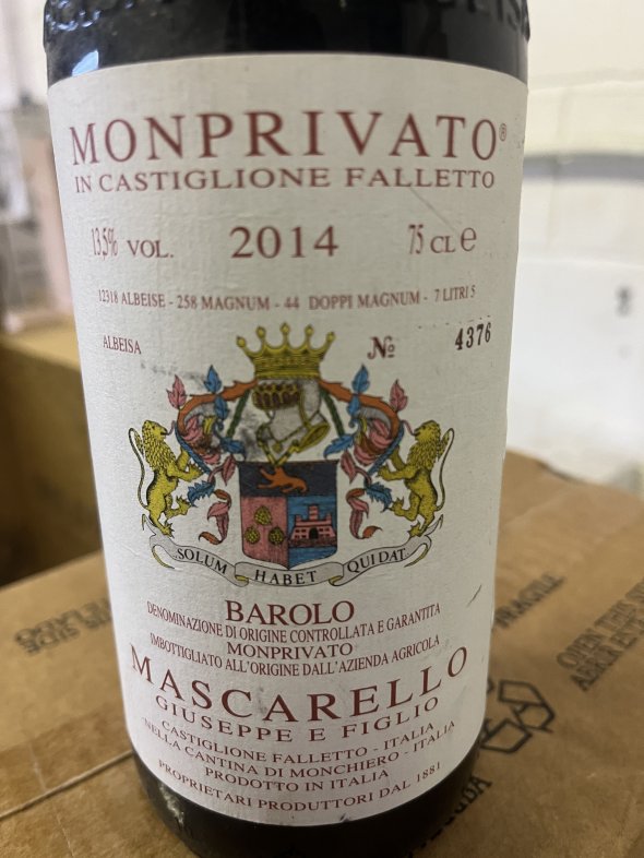 Guiseppe E Figlio  Mascarello, Barolo, Monprivato (slight Damage to Capsule)