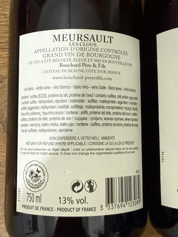 Bouchard Pere et Fils, Meursault, Les Clous