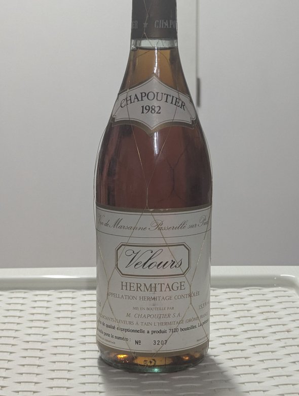 Rare 1982 M. Chapoutier Hermitage &ldquo;Velours&rdquo; &ndash; 75cl (Sweet Marsanne) in OWC
