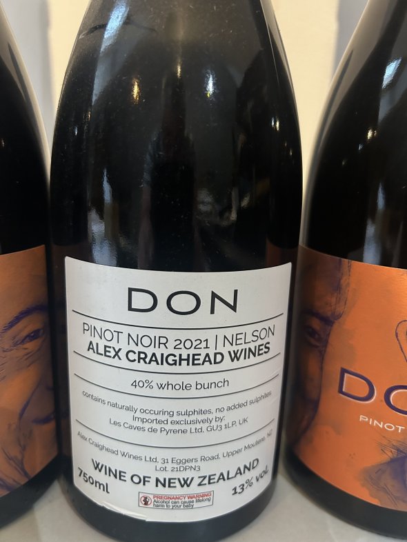 Don Pinot Noir, Nelson, Alex Craighead