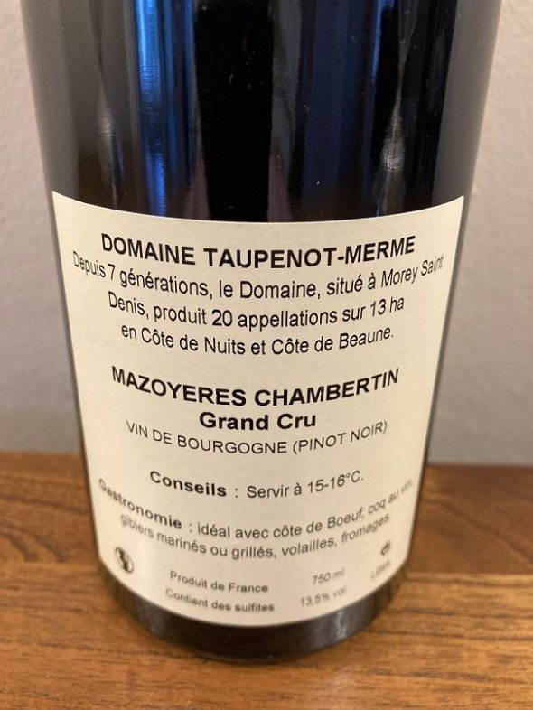 Domaine Taupenot-Merme, Mazoyeres-Chambertin Grand Cru