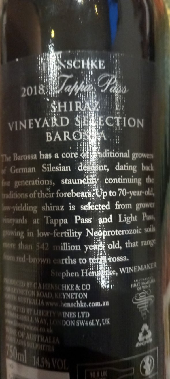 Henschke, Tappa Pass, Eden Valley