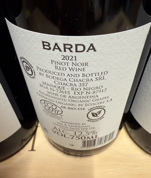 Barda, Pinot Noir