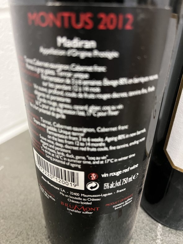 Chateau Montus Madiran