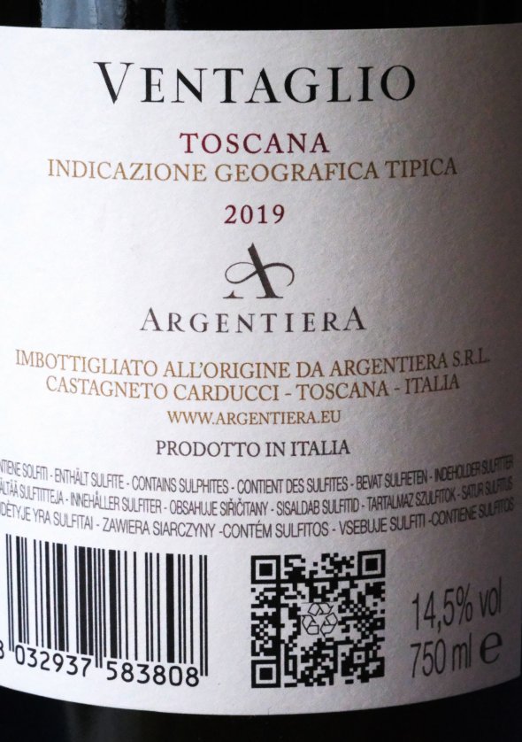 2019 Tenuta Argentiera &lsquo;Ventaglio&rsquo; &ndash; Toscana IGT