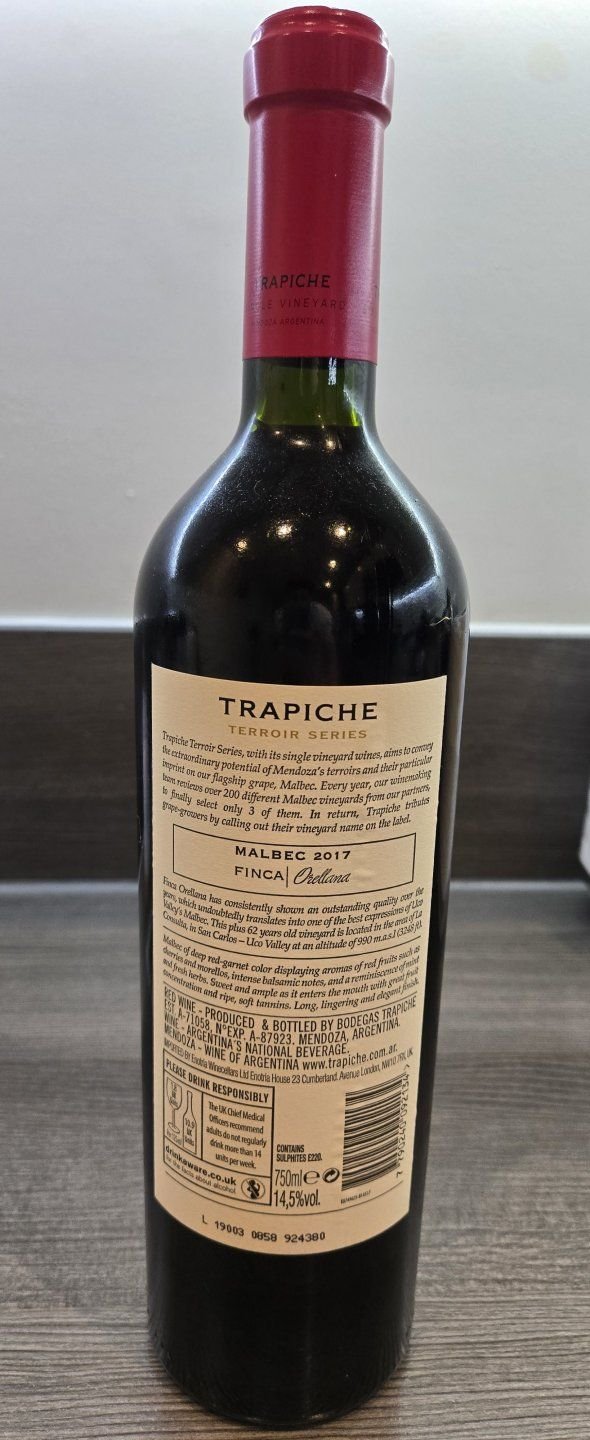 Trapiche, Terroir Series Finca Orellana, Uco Valley