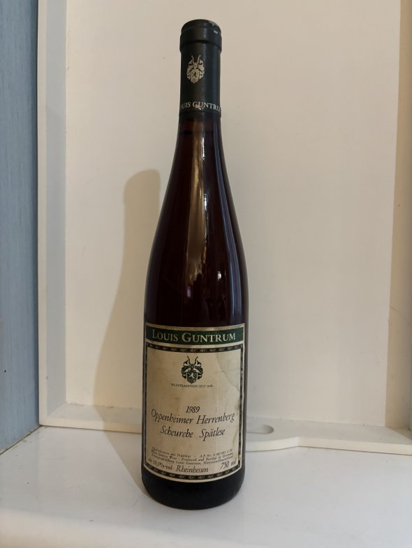  Louis Guntrum, 1989 Oppenheimer Herrenberg Scheurebe Spatlese 
