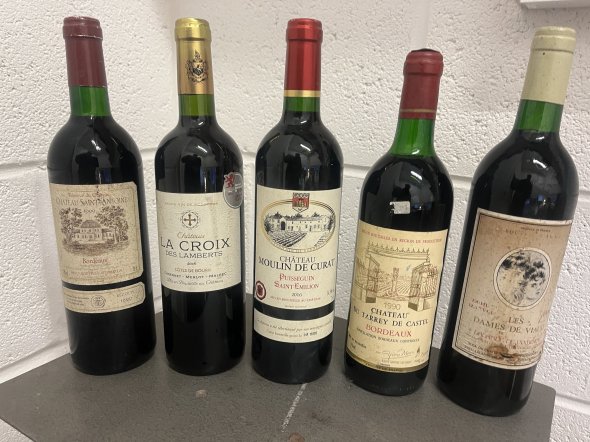 5 X Mixed Claret Bin Ends Bordeaux
