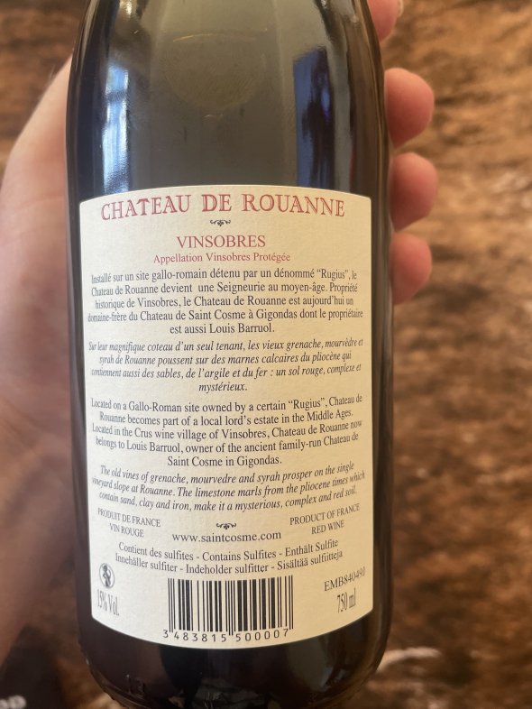 Chateau de Rouanne, Vinsobres. 93 Pts