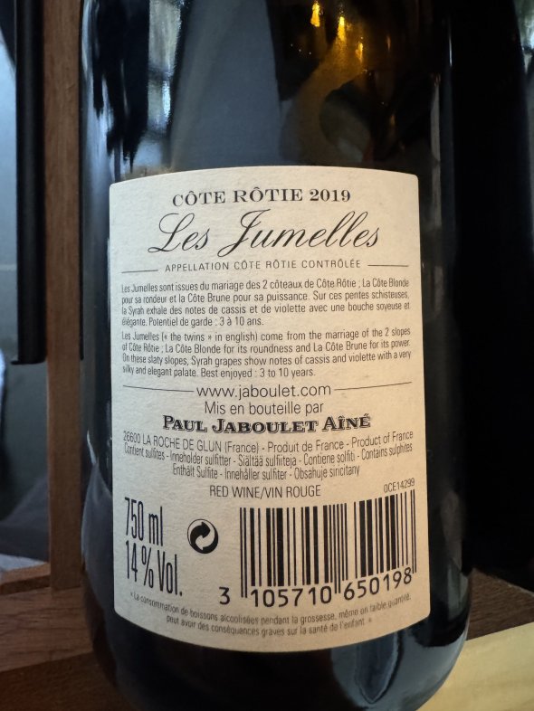 Paul Jaboulet Aine, Cote Rotie, Les Jumelles