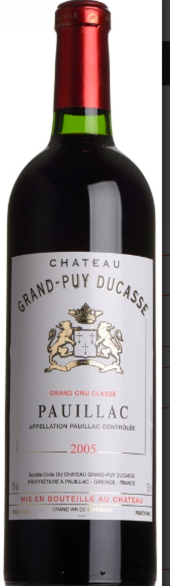 Chateau Grand-Puy Ducasse 5eme Cru Classe, Pauillac x 6