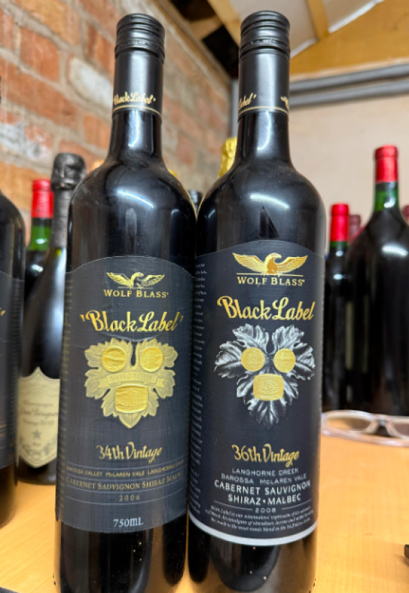 Wolf Blass, black label x 2 2008 &