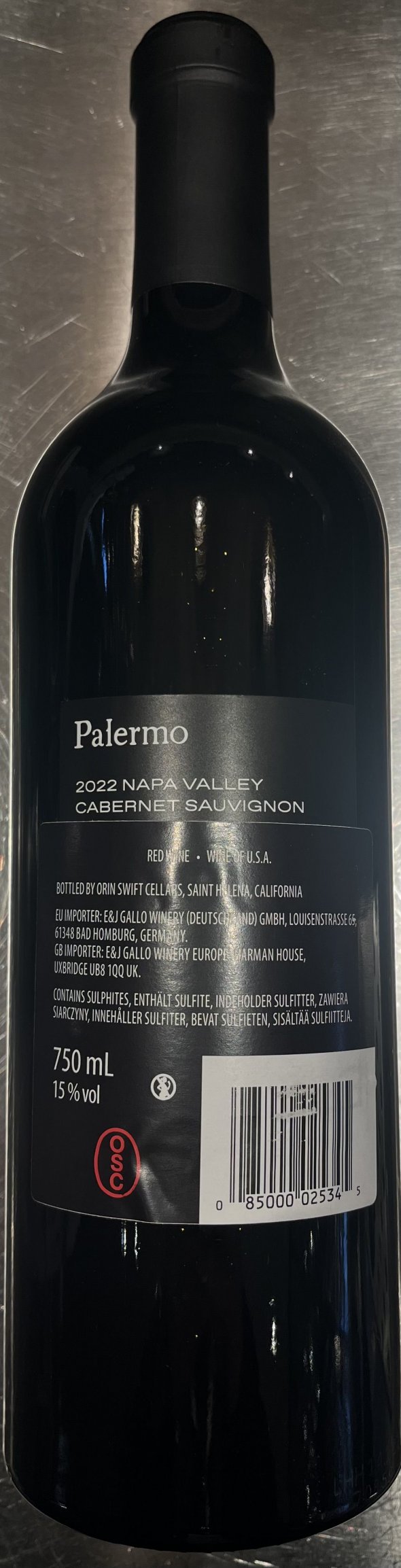 Orin Swift, Palermo, Napa Valley