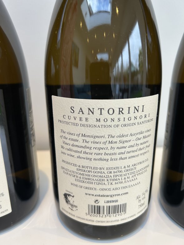 Estate Argyros Cuvee Monsignori Santorini 2019