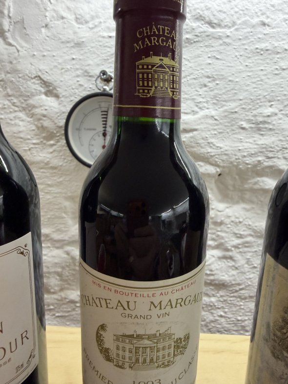Amazing trio of 1st Growth 1993 half bottles from Margaux, Lafite and Latour