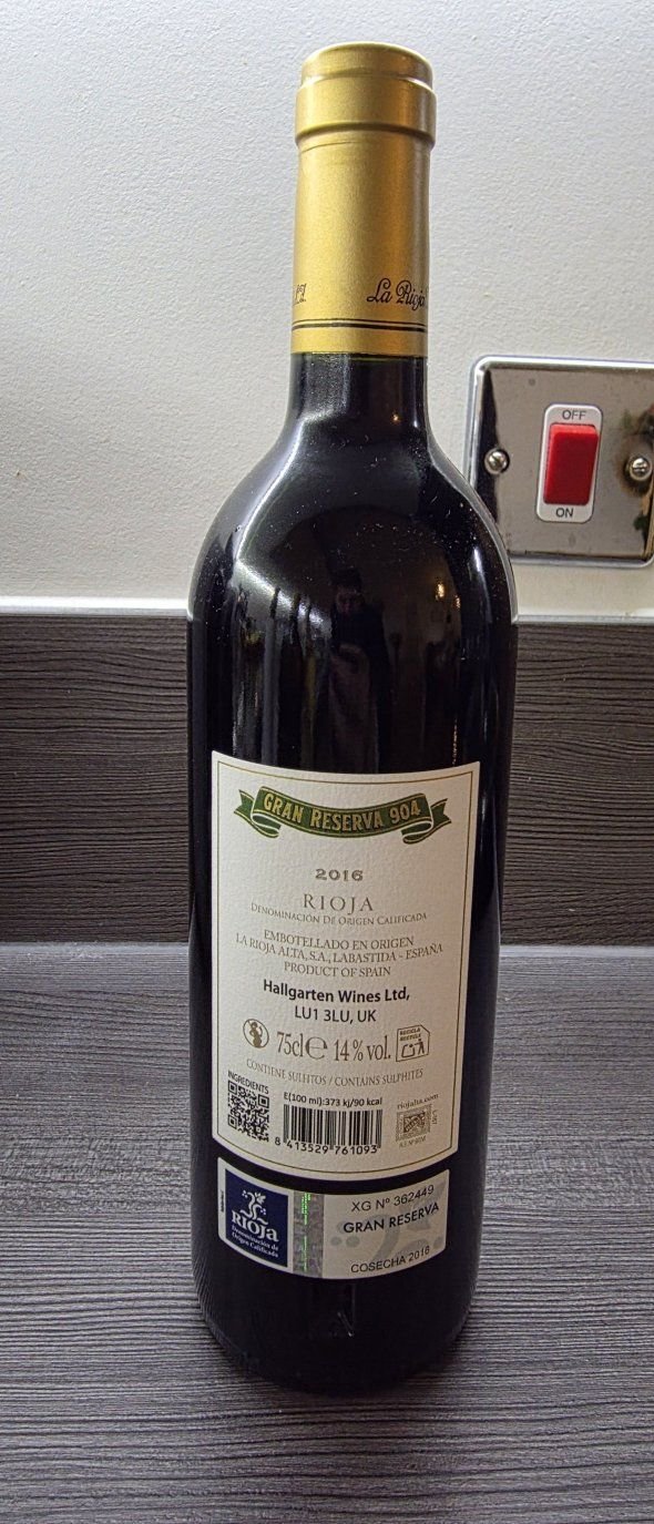 La Rioja Alta, 904 Gran Reserva, Rioja