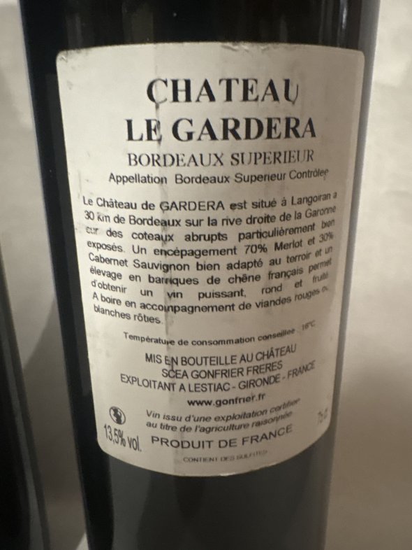 Chateau Le Gardera, Bordeaux Superieur