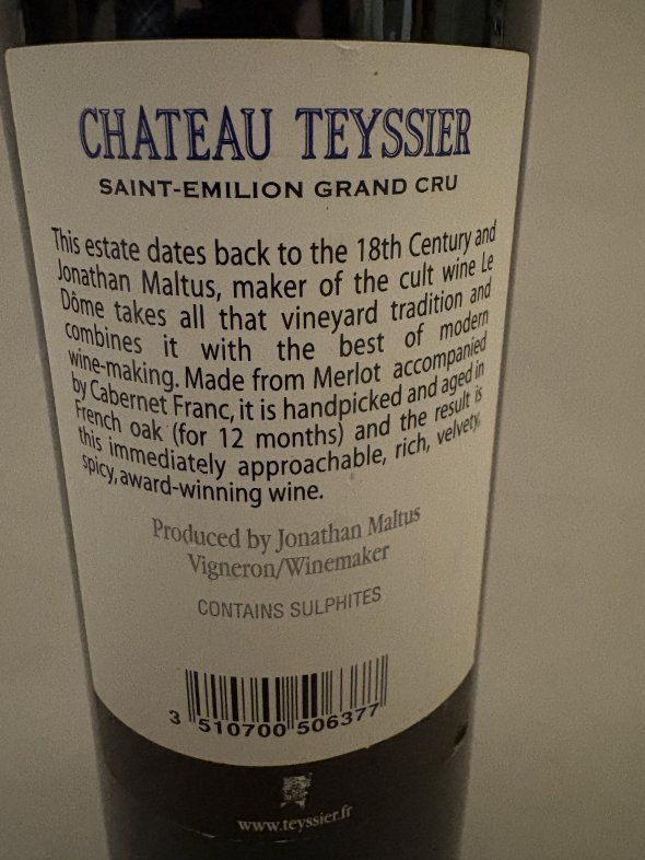 Chateau Teyssier, Saint-Emilion Grand Cru