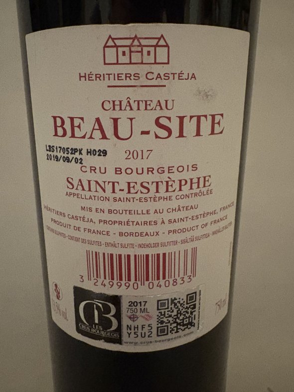 Chateau Beau-Site, Saint-Estephe