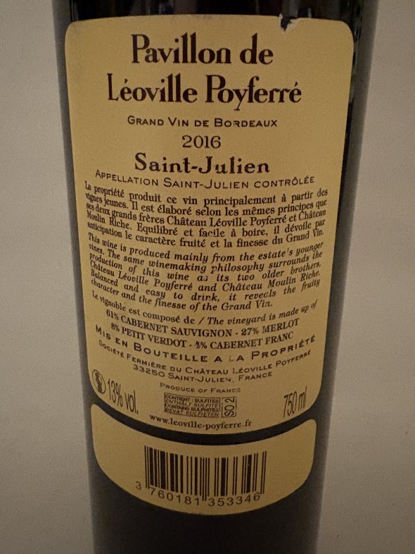 Pavillon de Leoville Poyferre, Saint-Julien