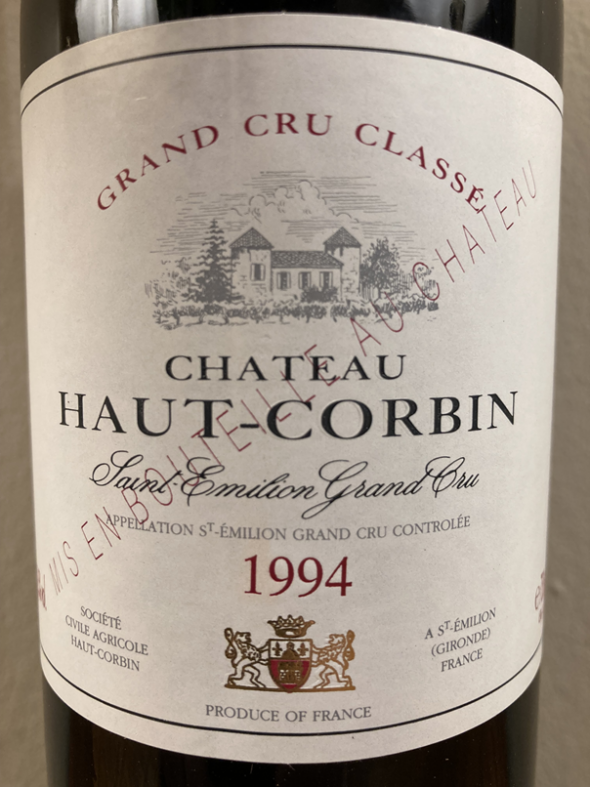 Chateau Haut-Corbin Grand Cru , Saint-Emilion Grand Cru