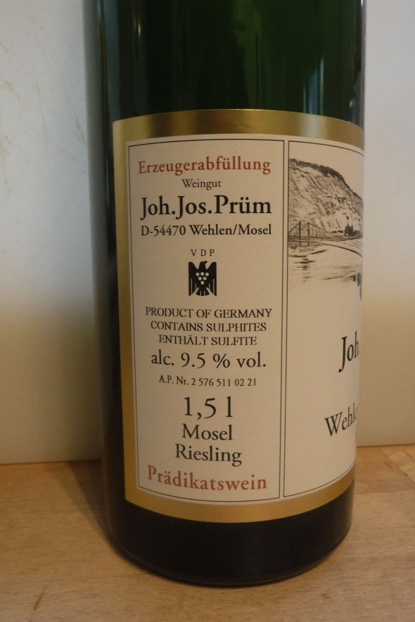 Magnum Joh. Jos. Prum, Wehlener Sonnenuhr Riesling Kabinett, Mosel