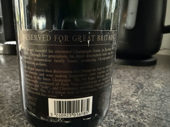 Pol Roger Cuv&eacute;e de R&eacute;serve Brut Vintage 1998
