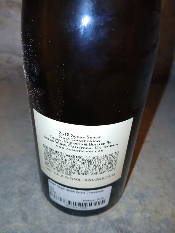 Aubert, Sugar Shack Estate chardonnay 