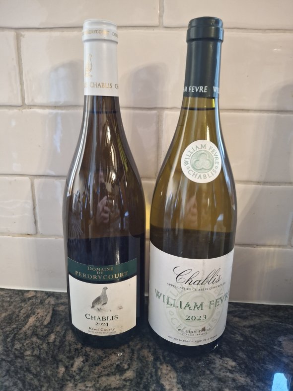 Two bottles of Chablis 2023