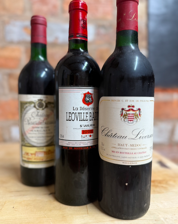 bordeaux bin ends x 3