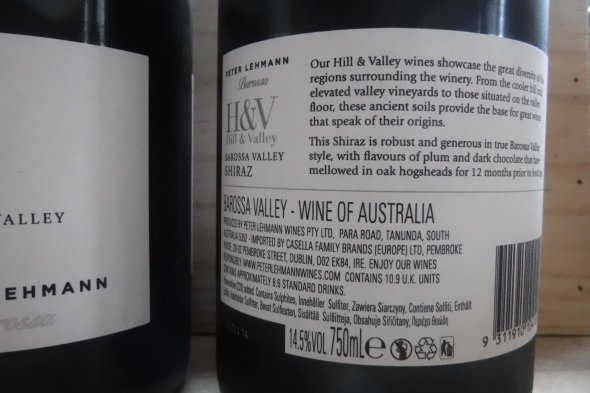 Peter Lehmann, H&V Hill & Valley Shiraz, Barossa Valley