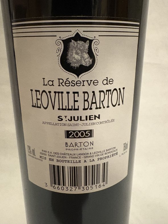 La Reserve de Leoville Barton, Saint-Julien